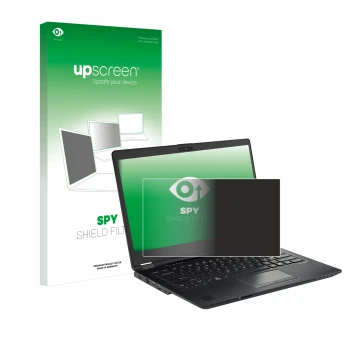 Front side of a product packaging with the brand logo upscreen. Next to it is the device Fujitsu Lifebook U7410 shown with the