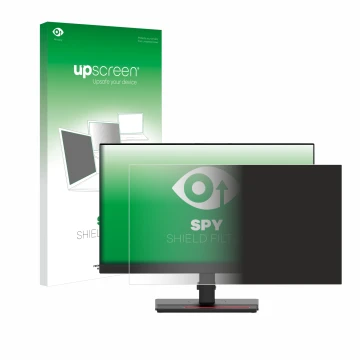 Front side of a product packaging with the brand logo upscreen. Next to it is the device Lenovo ThinkVision T24i-30 23,8