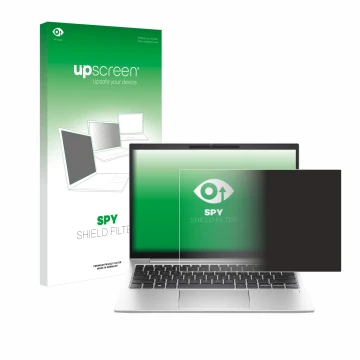 Front side of a product packaging with the brand logo upscreen. Next to it is the device HP EliteBook 830 G11 shown with the c
