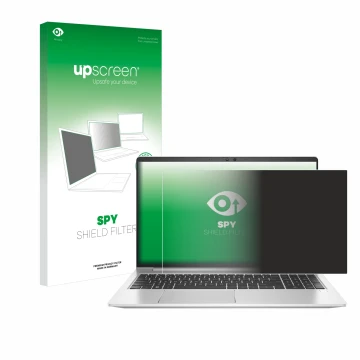 Front side of a product packaging with the brand logo upscreen. Next to it is the device HP EliteBook 650 G10 shown with the c