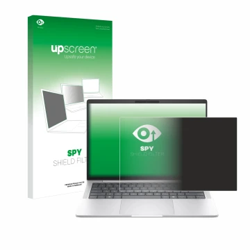 Front side of a product packaging with the brand logo upscreen. Next to it is the device HP EliteBook 1040 G11 shown with the 
