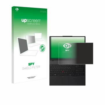Front side of a product packaging with the brand logo upscreen. Next to it is the device Lenovo ThinkPad T16 Gen 4 shown with 