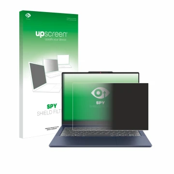 Front side of a product packaging with the brand logo upscreen. Next to it is the device Lenovo IdeaPad 5 2-in-1 Gen 10 14