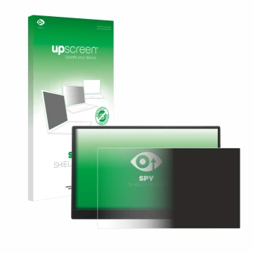 Front side of a product packaging with the brand logo upscreen. Next to it is the device Azeyou PM1506S 15.6