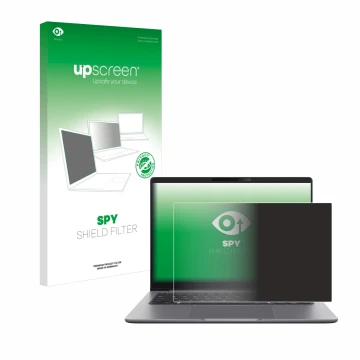Front side of a product packaging with the brand logo upscreen. Next to it is the device ASUS ExpertBook P5 G2 shown with the 