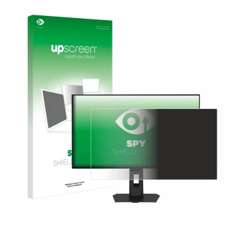 Front side of a product packaging with the brand logo upscreen. Next to it is the device ASUS ROG Strix OLED XG27AQWMG shown w