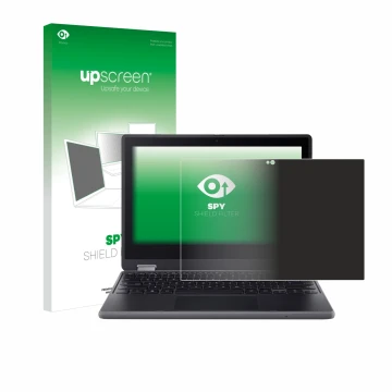 Front side of a product packaging with the brand logo upscreen. Next to it is the device Acer Chromebook Spin 511 R757TN shown