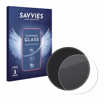 Front side of a product packaging with the brand logo Savvies. Next to it is the device Beeline Moto shown with the correspond