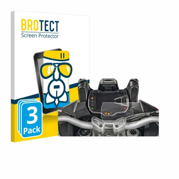 Front side of a product packaging with the brand logo BROTECT. Next to it is the device Ducati Multistrada 1200S 2015 Speedome