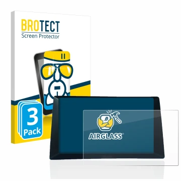 Front side of a product packaging with the brand logo BROTECT. Next to it is the device Audi A5 8T 2010 MMI 3G High shown with