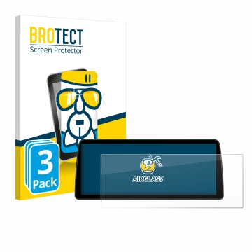 Front side of a product packaging with the brand logo BROTECT. Next to it is the device BMW Professional 10.2