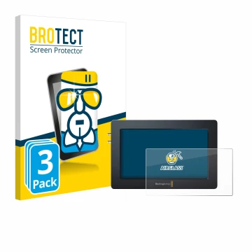 Front side of a product packaging with the brand logo BROTECT. Next to it is the device Blackmagic Design Blackmagic Video Ass