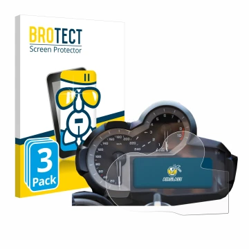 Front side of a product packaging with the brand logo BROTECT. Next to it is the device BMW R 1200 GS K50 2013-2018 Speedomete