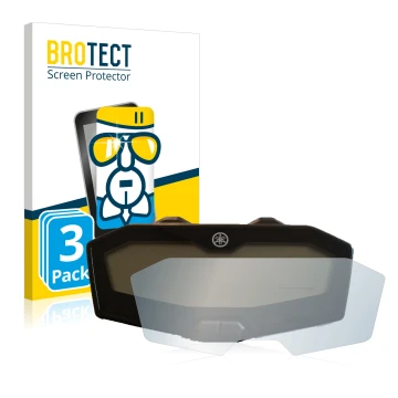 Front side of a product packaging with the brand logo BROTECT. Next to it is the device Yamaha MT-07 2018-2020 shown with the 