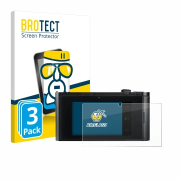 Front side of a product packaging with the brand logo BROTECT. Next to it is the device Leica TL2 shown with the corresponding