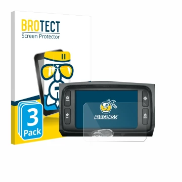 Front side of a product packaging with the brand logo BROTECT. Next to it is the device Harley Davidson Boom Box 6.5 shown wit