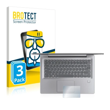 Front side of a product packaging with the brand logo BROTECT. Next to it is the device Lenovo IdeaPad 530s (14