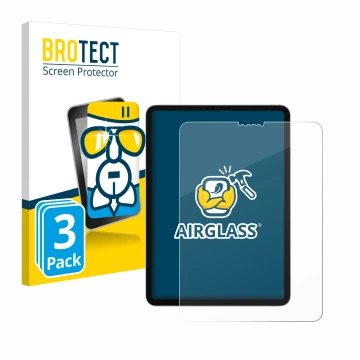 Front side of a product packaging with the brand logo BROTECT. Next to it is the device Apple iPad Pro 11