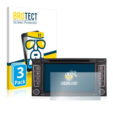 Front side of a product packaging with the brand logo BROTECT. Next to it is the device Erisin ES 7856T 7