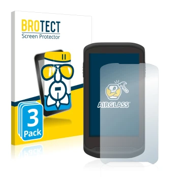 Front side of a product packaging with the brand logo BROTECT. Next to it is the device Zebra TC20 Touch shown with the corres