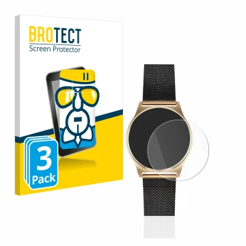 Front side of a product packaging with the brand logo BROTECT. Next to it is the device Xlyne X-Watch Joli XW Pro shown with t