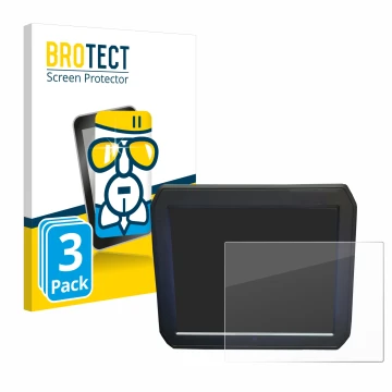 Front side of a product packaging with the brand logo BROTECT. Next to it is the device Keyence IM-7020 (Display + Touchpad) s