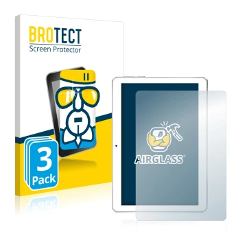 Front side of a product packaging with the brand logo BROTECT. Next to it is the device Toscido X108 10