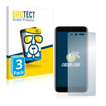 Front side of a product packaging with the brand logo BROTECT. Next to it is the device Emporia Smart 3 mini shown with the co
