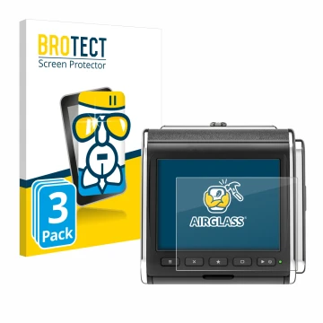 Front side of a product packaging with the brand logo BROTECT. Next to it is the device Hasselblad CFV II-2 50C 907X shown wit