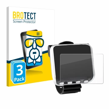 Front side of a product packaging with the brand logo BROTECT. Next to it is the device Mares Genius shown with the correspond