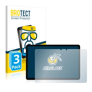 Front side of a product packaging with the brand logo BROTECT. Next to it is the device Samsung Galaxy Tab S7 WiFi 2020 (Lands