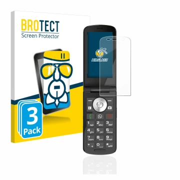 Front side of a product packaging with the brand logo BROTECT. Next to it is the device Emporia TOUCHsmart shown with the corr