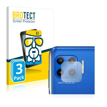 Front side of a product packaging with the brand logo BROTECT. Next to it is the device Motorola Moto G 5G Plus (ONLY Camera L
