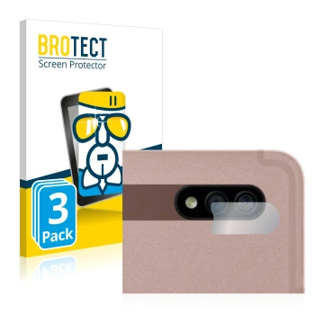 Front side of a product packaging with the brand logo BROTECT. Next to it is the device Samsung Galaxy Tab S7 WiFi 2020 (ONLY 