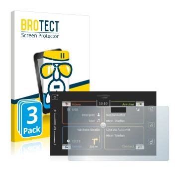 Front side of a product packaging with the brand logo BROTECT. Next to it is the device Bosch Suzuki Vitara 1.4 BoosterJet 201