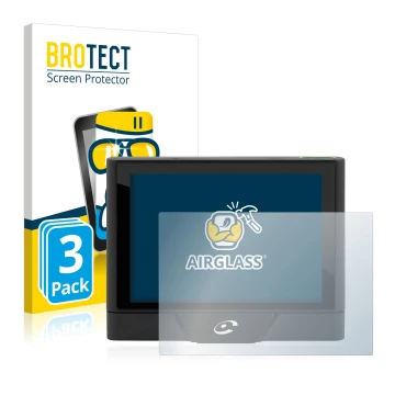 Front side of a product packaging with the brand logo BROTECT. Next to it is the device Coyote UP shown with the corresponding