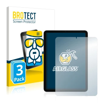 Front side of a product packaging with the brand logo BROTECT. Next to it is the device Apple iPad Air 4 2020 (4th Gen.) shown