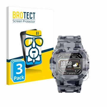Front side of a product packaging with the brand logo BROTECT. Next to it is the device JAY-tech SWi2 shown with the correspon