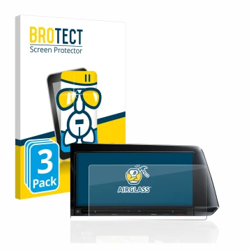 Front side of a product packaging with the brand logo BROTECT. Next to it is the device Volkswagen Golf 8 2020 Discover Pro 10
