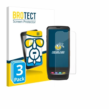 Front side of a product packaging with the brand logo BROTECT. Next to it is the device Casio IT-G650 shown with the correspon