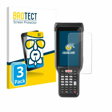 Front side of a product packaging with the brand logo BROTECT. Next to it is the device Honeywell ScanPal EDA61K shown with th