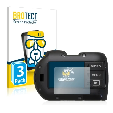 Front side of a product packaging with the brand logo BROTECT. Next to it is the device SeaLife Micro 3.0 shown with the corre