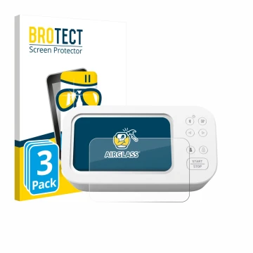 Front side of a product packaging with the brand logo BROTECT. Next to it is the device Omron X7 Smart AFib HEM-7380T1-EOSL sh