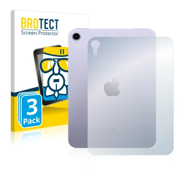 Front side of a product packaging with the brand logo BROTECT. Next to it is the device Apple iPad Mini 6 2021 (6th. Gen., Bac