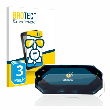 Front side of a product packaging with the brand logo BROTECT. Next to it is the device Yamaha MT-07 2021 shown with the corre