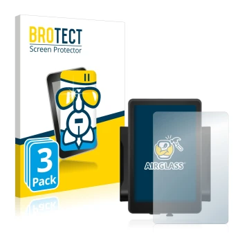 Front side of a product packaging with the brand logo BROTECT. Next to it is the device Bafang 860c shown with the correspondi