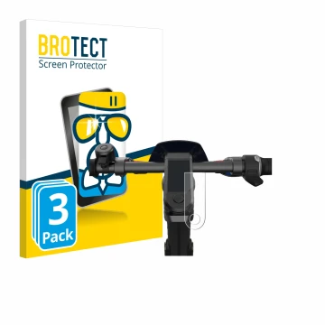 Front side of a product packaging with the brand logo BROTECT. Next to it is the device NIU KQi3 Pro shown with the correspond