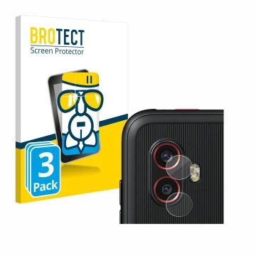 Front side of a product packaging with the brand logo BROTECT. Next to it is the device Samsung Galaxy Xcover 6 Pro (ONLY Came