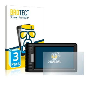 Front side of a product packaging with the brand logo BROTECT. Next to it is the device Topdon ArtiDiag 800 BT shown with the 