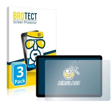 Front side of a product packaging with the brand logo BROTECT. Next to it is the device Nokia T21 shown with the corresponding